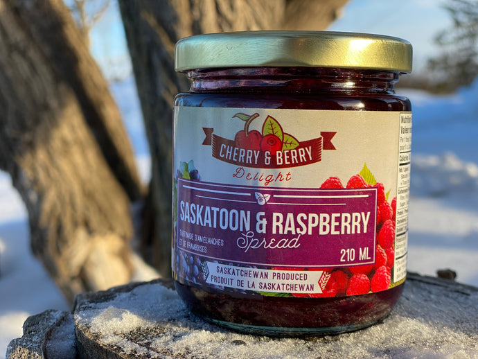 Saskatoon Berry and Raspberry Spread
